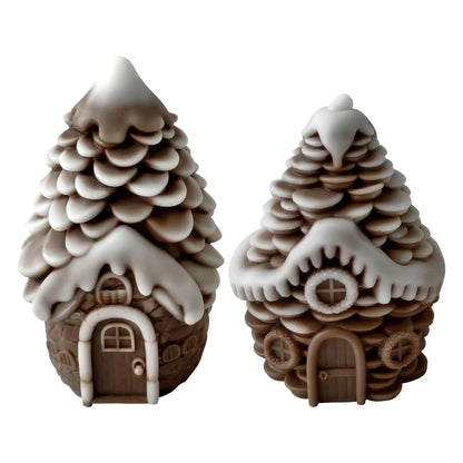 Pinecone House Candle Silicone Mold for DIY Wax and Resin Crafts