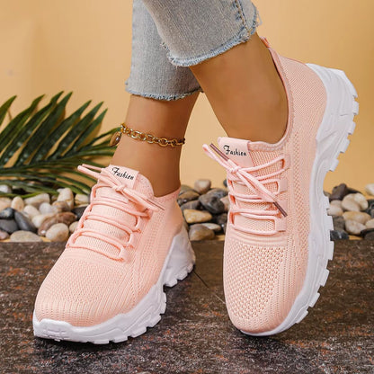 2025 Versatile Height-Boost Sneaker – Solid Colour Women's Casual Shoes with Free Shipping