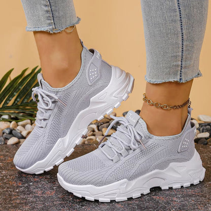 2025 Versatile Height-Boost Sneaker – Solid Colour Women's Casual Shoes with Free Shipping