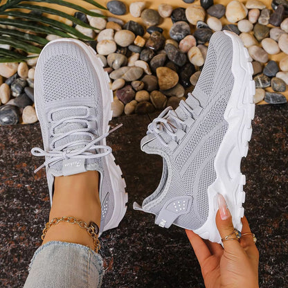 2025 Versatile Height-Boost Sneaker – Solid Colour Women's Casual Shoes with Free Shipping
