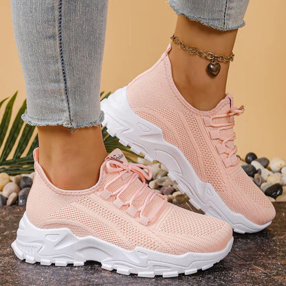 2025 Versatile Height-Boost Sneaker – Solid Colour Women's Casual Shoes with Free Shipping
