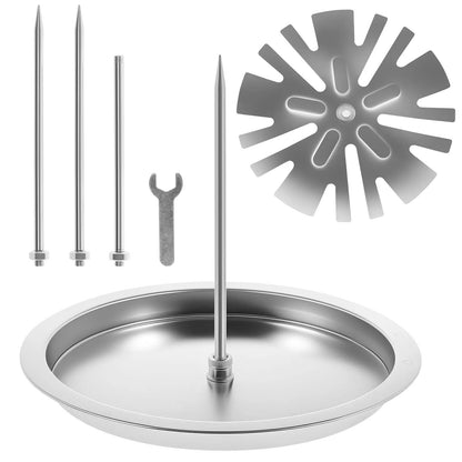 Al Pastor Vertical Barbecue Skewer Stand with Stainless Steel Tray