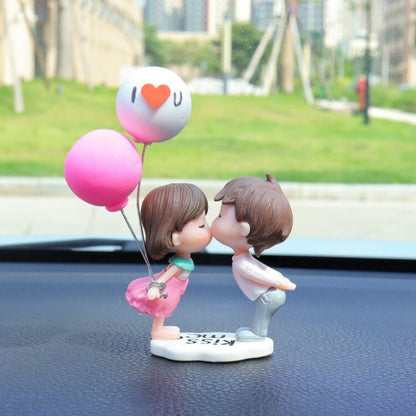 Car Decoration Cute Cartoon Couples Action, Couple Cute Ornaments for Car, Cute Lovely Kiss Dashboard Decor
