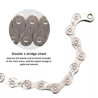 Lightweight Multi-Speed Bicycle Chain for Road and Mountain Bikes