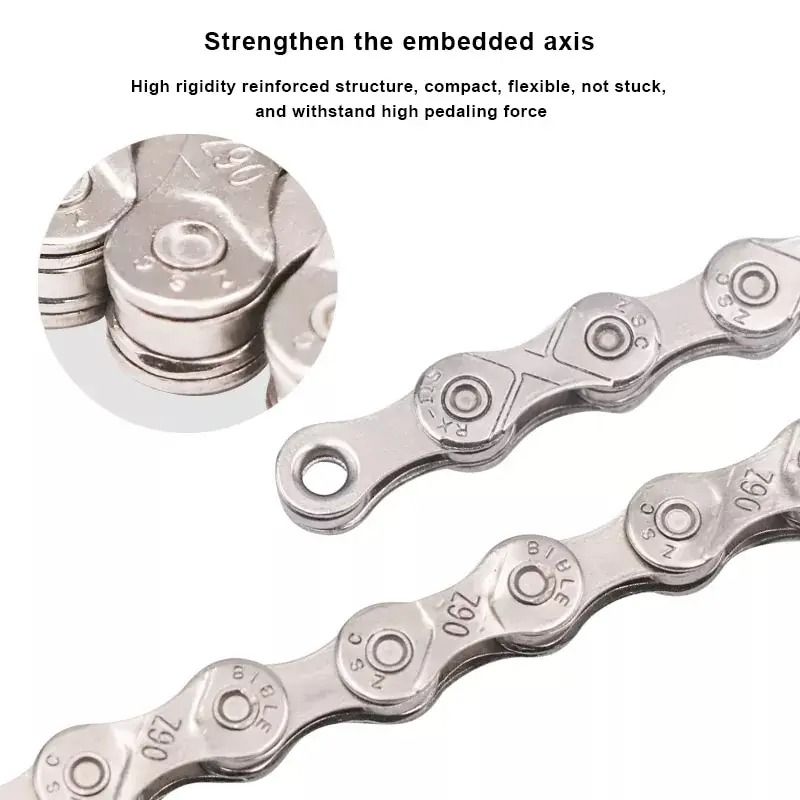 Lightweight Multi-Speed Bicycle Chain for Road and Mountain Bikes