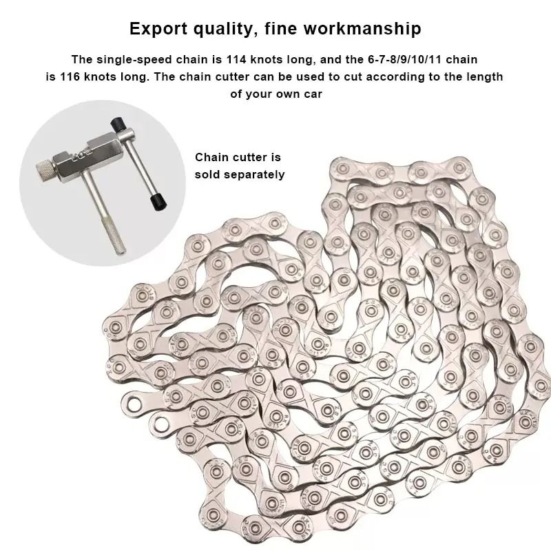 Lightweight Multi-Speed Bicycle Chain for Road and Mountain Bikes