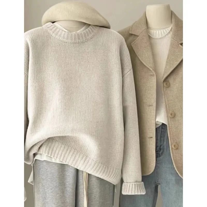 Pure Cashmere Crewneck Sweater for Women