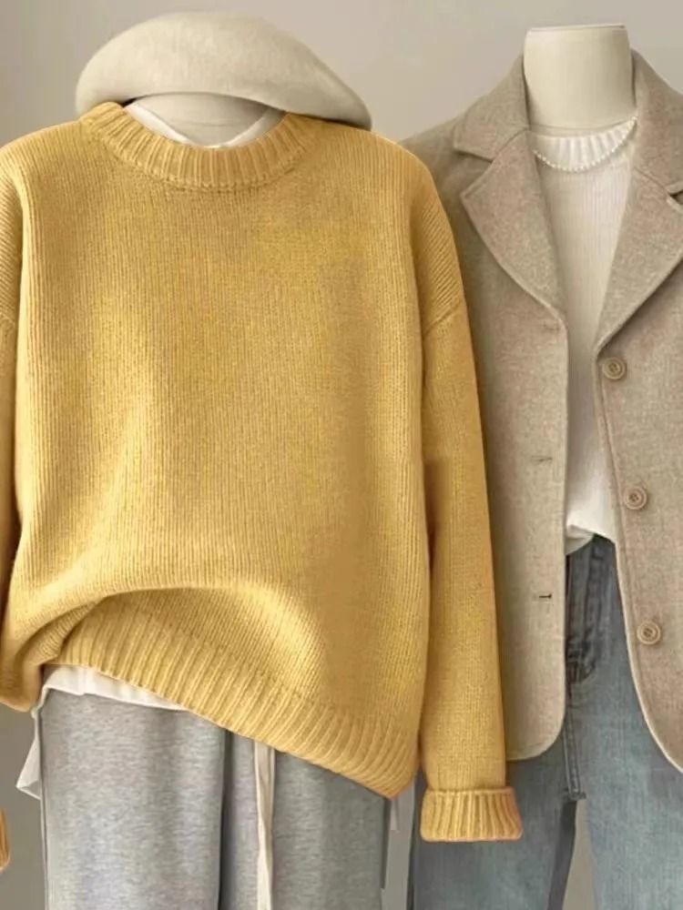 Pure Cashmere Crewneck Sweater for Women