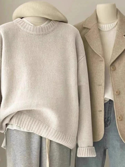 Pure Cashmere Crewneck Sweater for Women