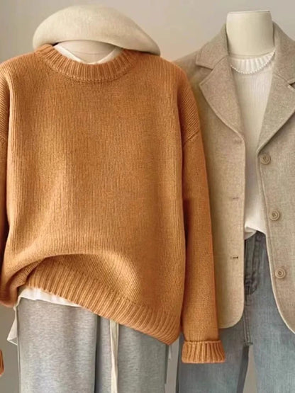 Pure Cashmere Crewneck Sweater for Women