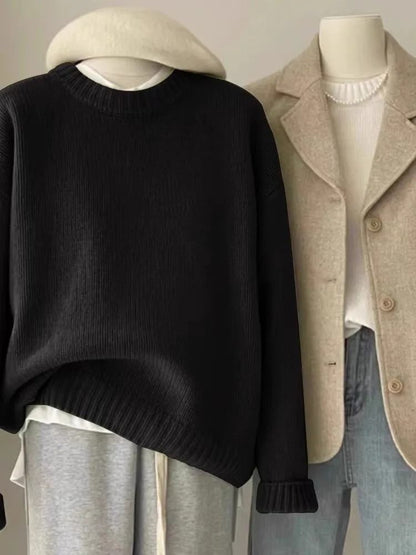 Pure Cashmere Crewneck Sweater for Women