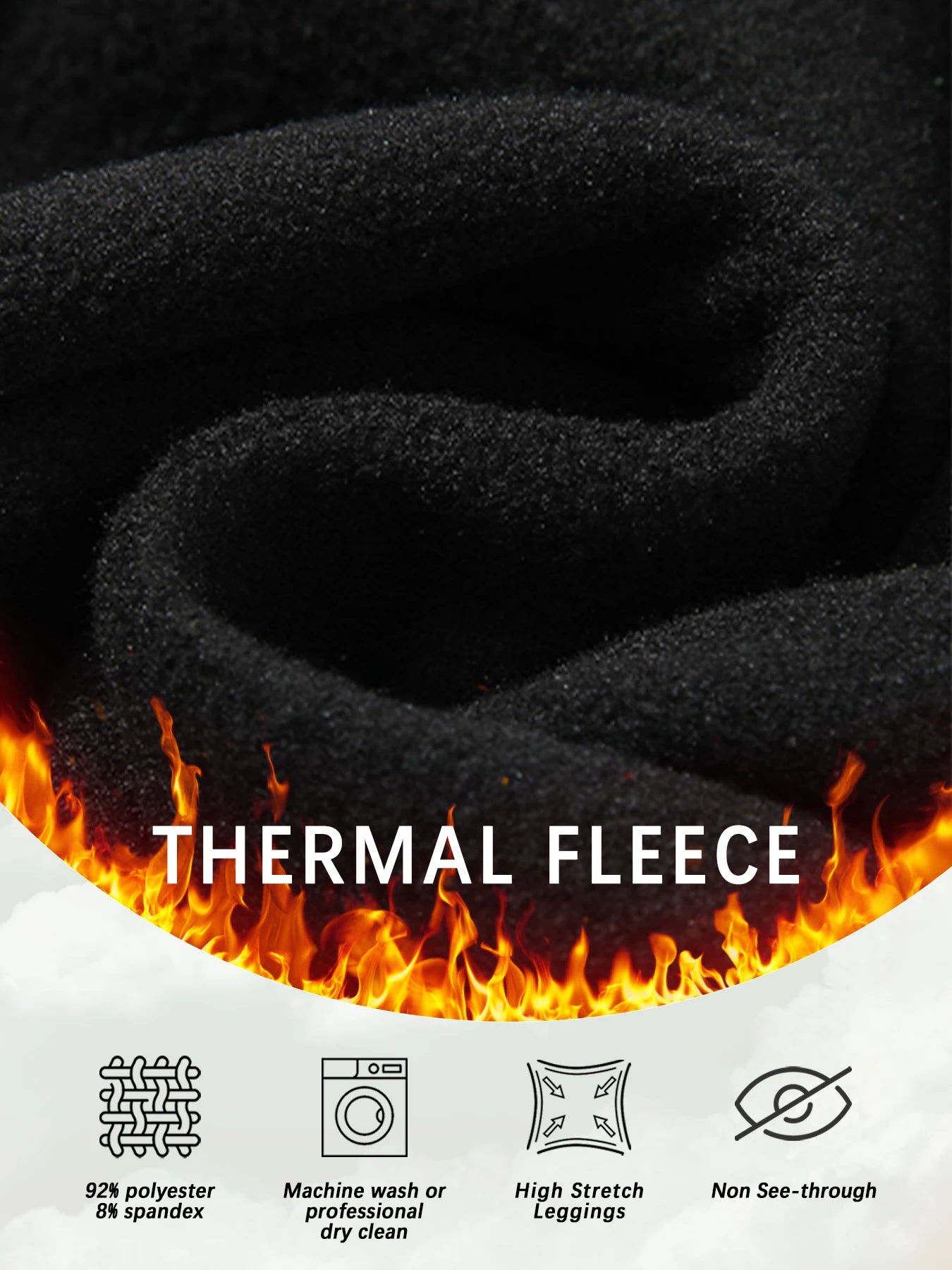 Super Soft Fleece Lined Leggings, Plus Size Thermal Winter Pants, for Cold Weather Running, Yoga, and Workout