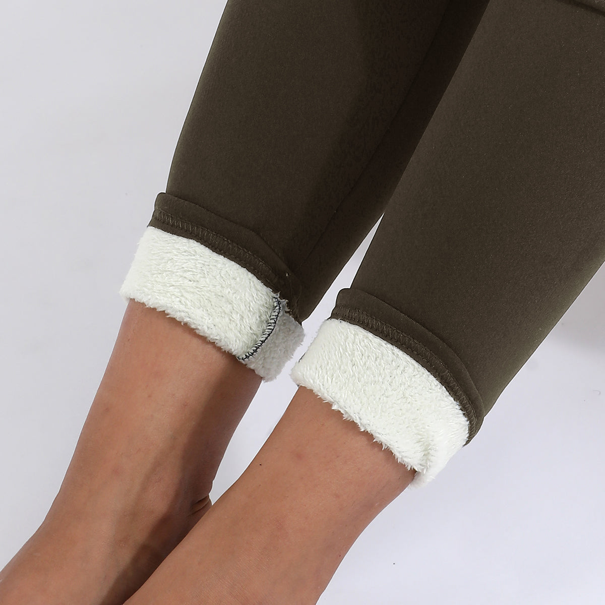 Women Winter Plus Velvet Stretch Leggings, High Waist Warm Leggings, Casual Thick Winter Pants