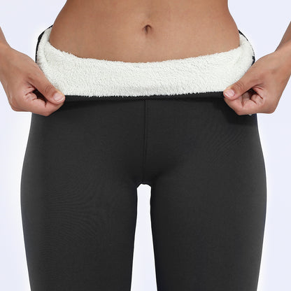 Women Winter Plus Velvet Stretch Leggings, High Waist Warm Leggings, Casual Thick Winter Pants