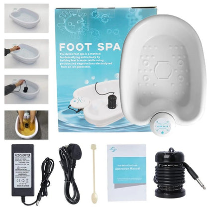 Massager with Basin Footspa Ion Detoxifier, Detox Ionic Footbath Spa, Promote Blood Circulation, Cleansing Relaxing