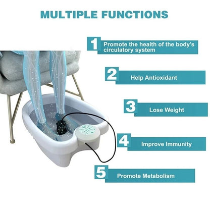 Massager with Basin Footspa Ion Detoxifier, Detox Ionic Footbath Spa, Promote Blood Circulation, Cleansing Relaxing