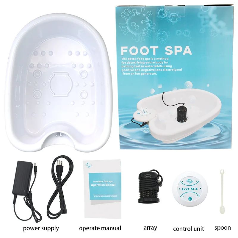 Massager with Basin Footspa Ion Detoxifier, Detox Ionic Footbath Spa, Promote Blood Circulation, Cleansing Relaxing