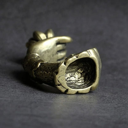 Copper Hand Lotus Backflow Incense Burner Aromatherapy Holder