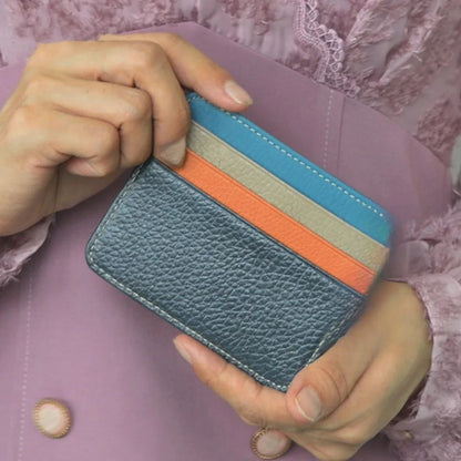 Ultra Thin Credit Card Holder, Slim Minimalist Wallet, with 6 Card Slots and Money Clip