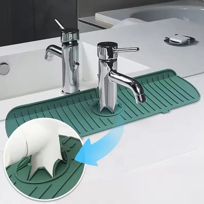 Silicone Faucet Splash Pad Countertop Protector Mat for Kitchen and Bathroom