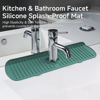 Silicone Faucet Splash Pad Countertop Protector Mat for Kitchen and Bathroom