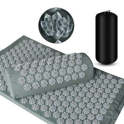 Acupressure Mat and Cushion Set for Back Pain Relief and Relaxation