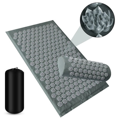 Acupressure Mat and Cushion Set for Back Pain Relief and Relaxation