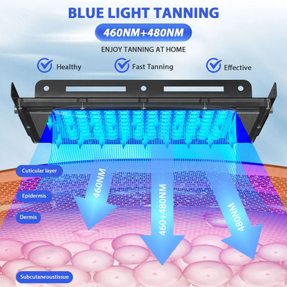 Ultraviolet Tanning Lamp with Adjustable Tripod, 50W Blue Light Body Solarium Lamp for Skin Care and Tanning