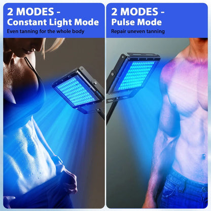 Ultraviolet Tanning Lamp with Adjustable Tripod, 50W Blue Light Body Solarium Lamp for Skin Care and Tanning