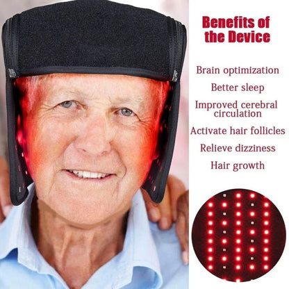 Red Light Therapy Cap – Infrared Hair Regrowth Hat for Thinning Hair, Hair Loss Prevention, Stress Relief Scalp Relaxati