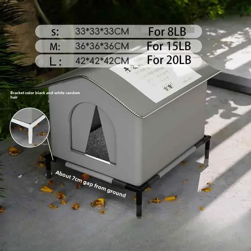 Four Seasons Outdoor Cat House – Waterproof, Windproof Thermal Shelter for Cats and Small Dogs