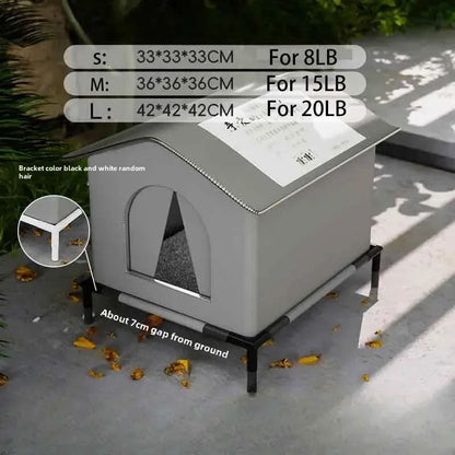 Four Seasons Outdoor Cat House – Waterproof, Windproof Thermal Shelter for Cats and Small Dogs