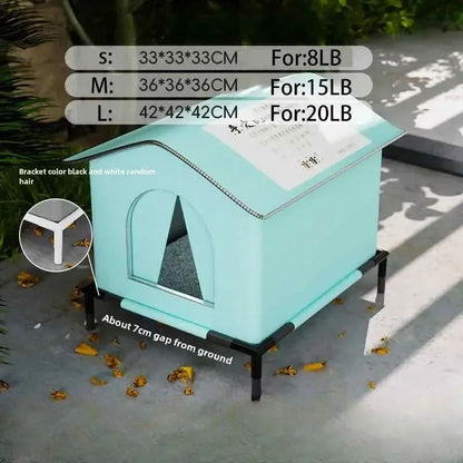 Four Seasons Outdoor Cat House – Waterproof, Windproof Thermal Shelter for Cats and Small Dogs