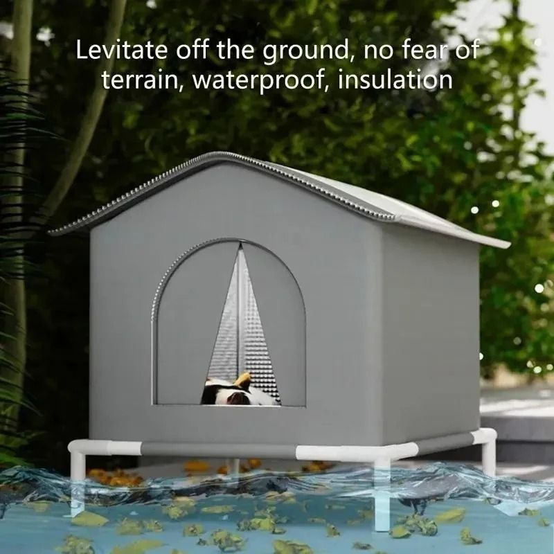 Four Seasons Outdoor Cat House – Waterproof, Windproof Thermal Shelter for Cats and Small Dogs