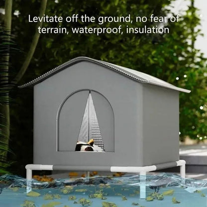 Four Seasons Outdoor Cat House – Waterproof, Windproof Thermal Shelter for Cats and Small Dogs
