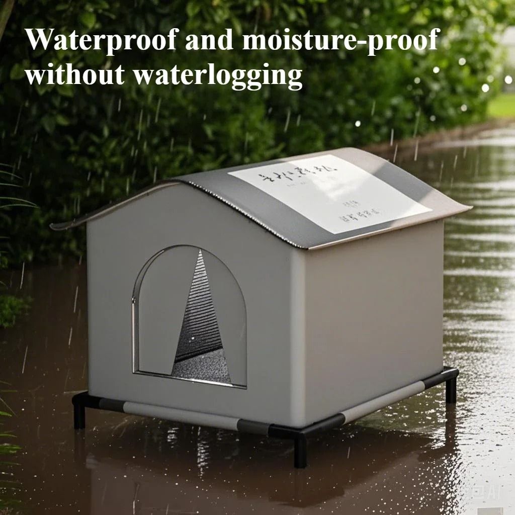 Four Seasons Outdoor Cat House – Waterproof, Windproof Thermal Shelter for Cats and Small Dogs