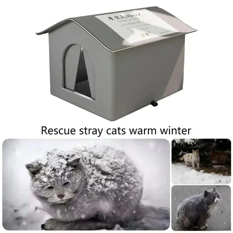 Four Seasons Outdoor Cat House – Waterproof, Windproof Thermal Shelter for Cats and Small Dogs