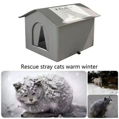 Four Seasons Outdoor Cat House – Waterproof, Windproof Thermal Shelter for Cats and Small Dogs