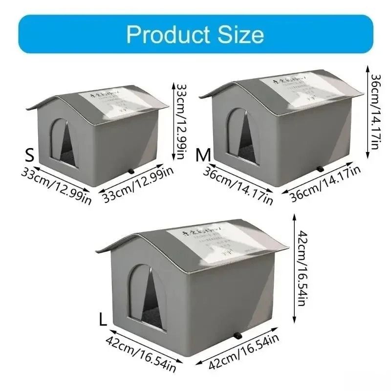 Four Seasons Outdoor Cat House – Waterproof, Windproof Thermal Shelter for Cats and Small Dogs