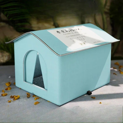 Four Seasons Outdoor Cat House – Waterproof, Windproof Thermal Shelter for Cats and Small Dogs