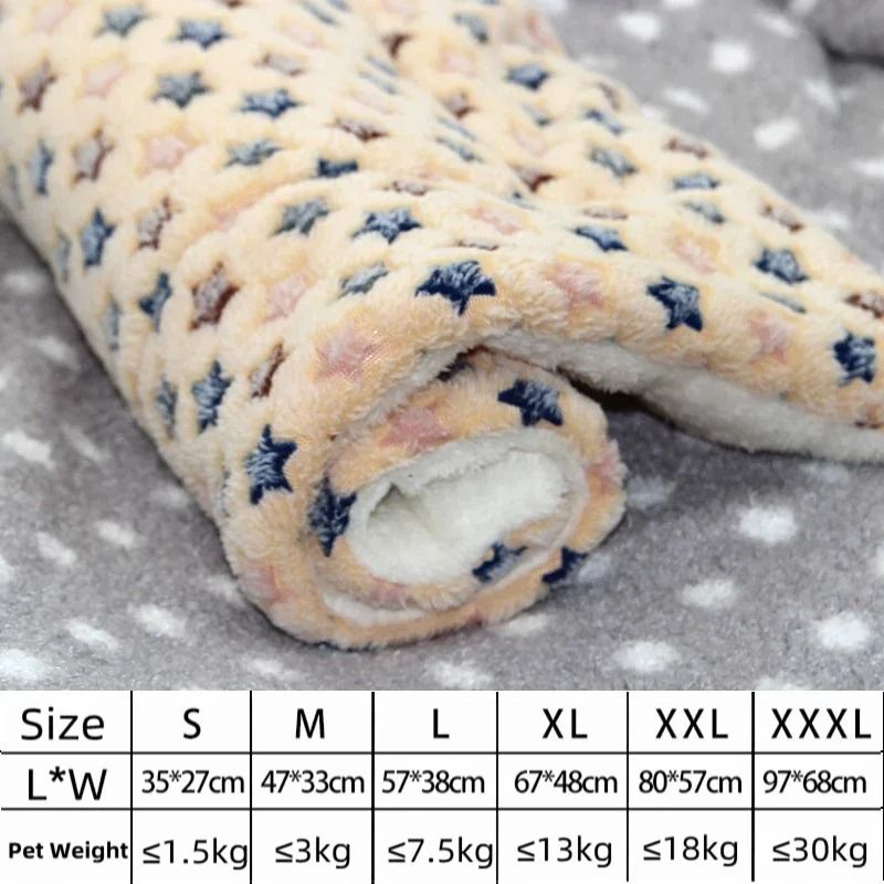 Soft Flannel Pet Mat for Dog or Cat Bed