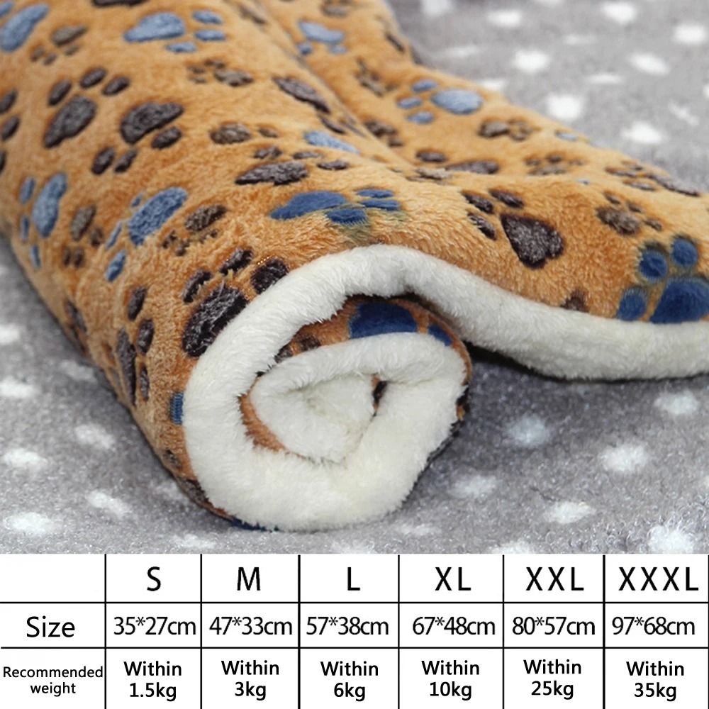 Soft Flannel Pet Mat for Dog or Cat Bed