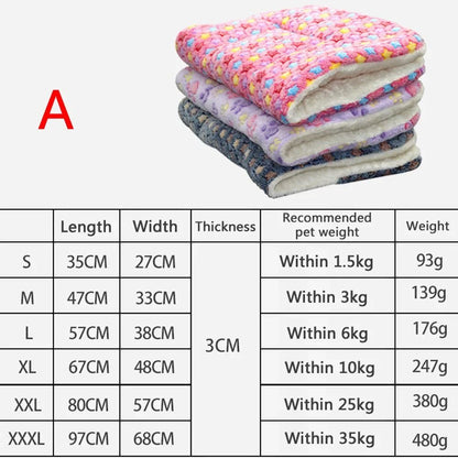 Soft Flannel Pet Mat for Dog or Cat Bed