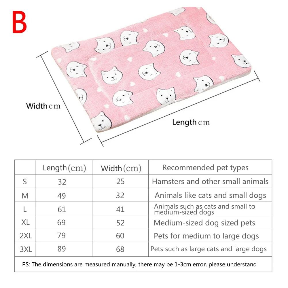 Soft Flannel Pet Mat for Dog or Cat Bed