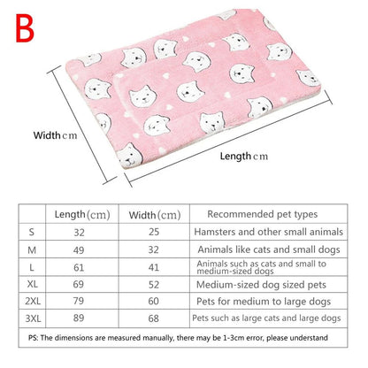 Soft Flannel Pet Mat for Dog or Cat Bed