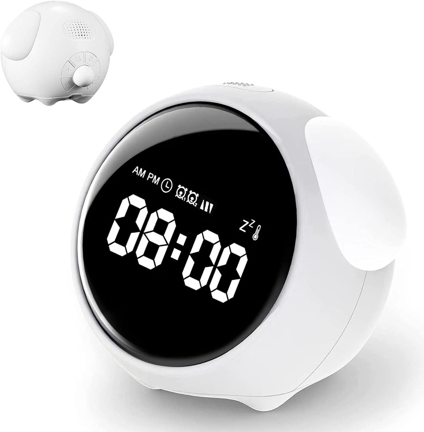 Childrens Digital Alarm Clock – Cute Cartoon LED Table Clock with Light, Temperature Display, and Snooze Function