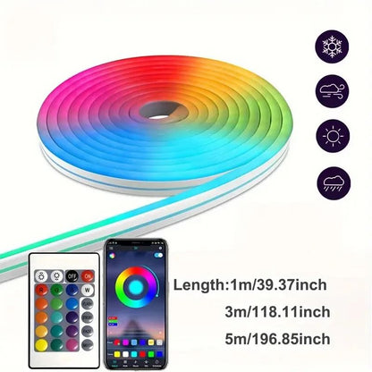 Smart RGB LED Neon Light Strip with App and Bluetooth Control