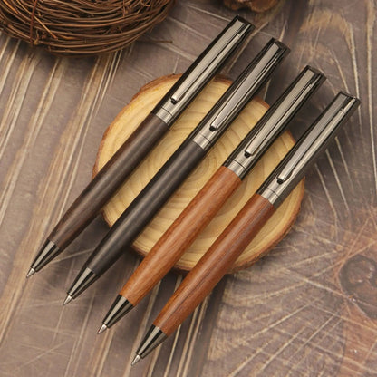 Luxury Wood and Metal Ballpoint Pen with Case