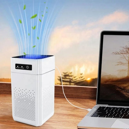 Professional Home Air Purifier with Activated Carbon Negative Ions – Quiet Formaldehyde and Odor Remover for Home or O