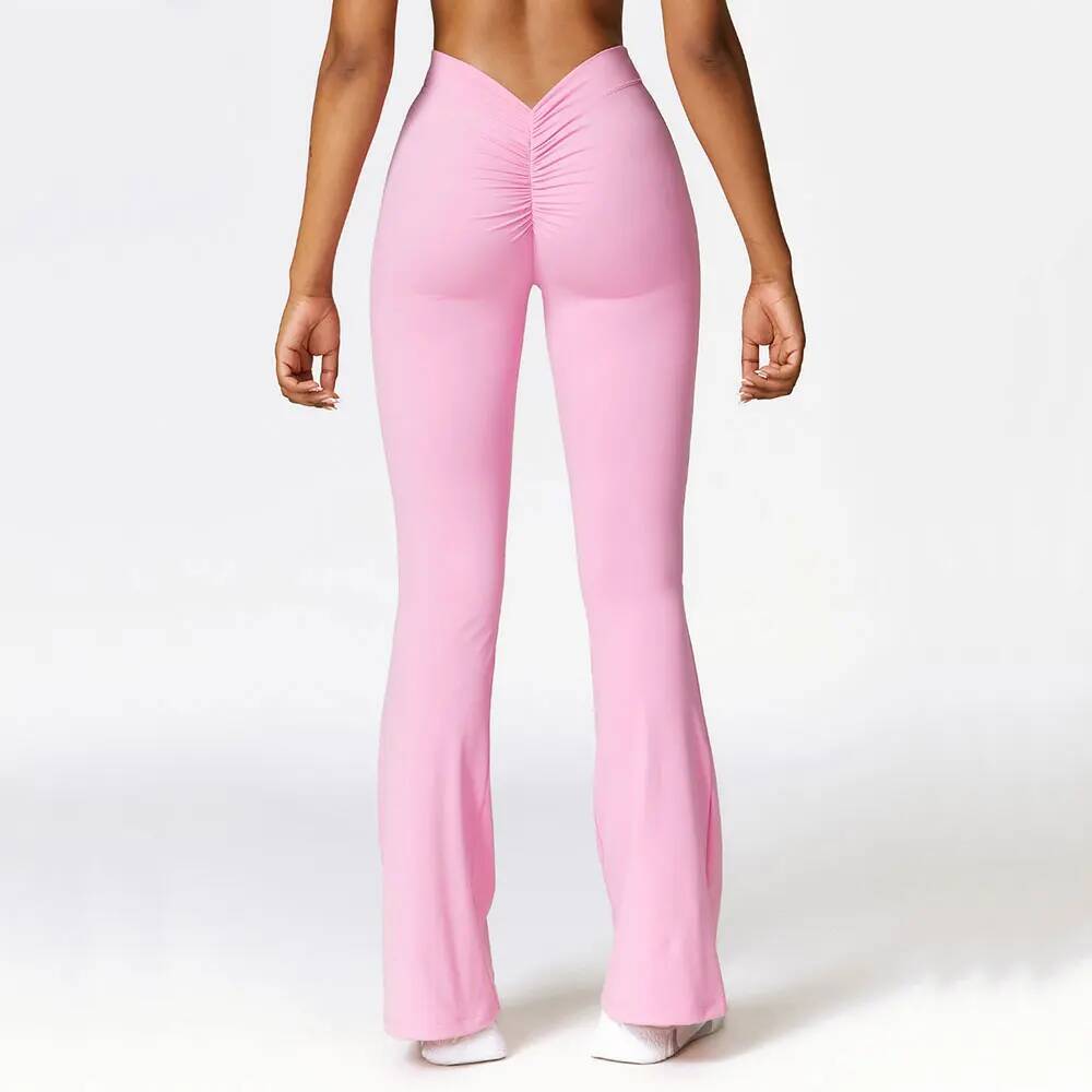 High Waist Flare Leggings for Women V Waist Yoga & Gym Pants